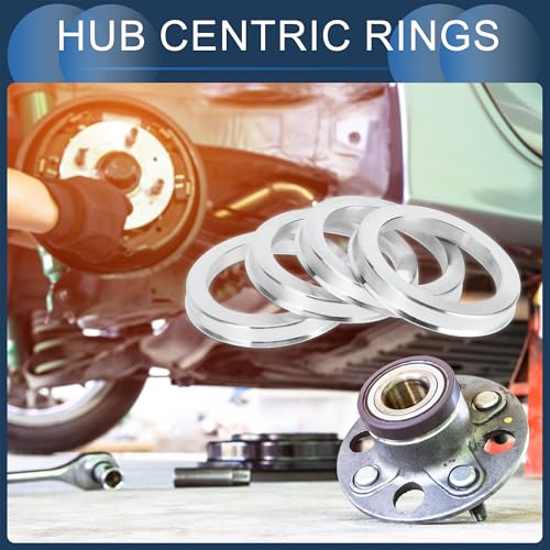 Image of Hub Centric Rings, 56.1mm ID to 73.1mm OD Vehicle Wheel Hubrings Aluminum Alloy, 4 Pcs