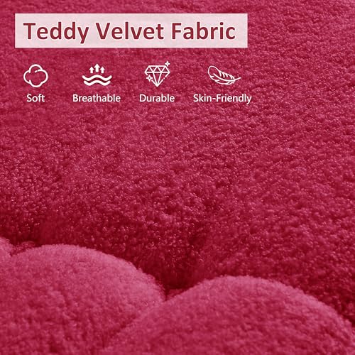 Image of 3-Seater Giant Bean Bag Chair for Adults - Cozy Large Fireside Accent Chair with Memory Foam,Comfy Lazy Oversized Floor Sofa Couch Boneless Chaise Lounge for Living Room Bedroom Gaming Room(Burgundy)