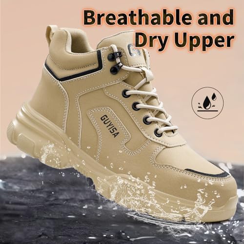 Image of Steel Toe Shoes for Men Lightweight Puncture Resistant Safety Footwear Work Shoes Men Safety Work Shoe Comfortable for Construction Warehouse Jobs