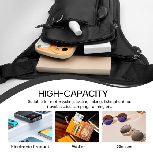 Bolsa táctica impermeable para moto multifunción con compartimento estanco 4