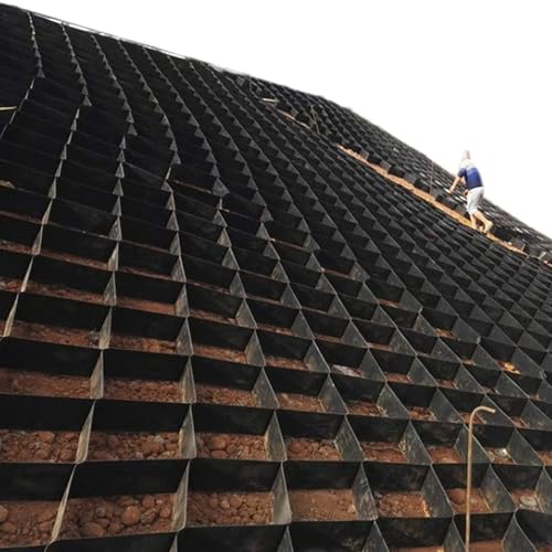 Geocélulas de rejilla de tierra Geo Grid de 2 pulgadas, sistema celular permeable para patio, pasarela, entrada de vehículos ligeros, paisajismo y estacionamiento, varias opciones de tamaño