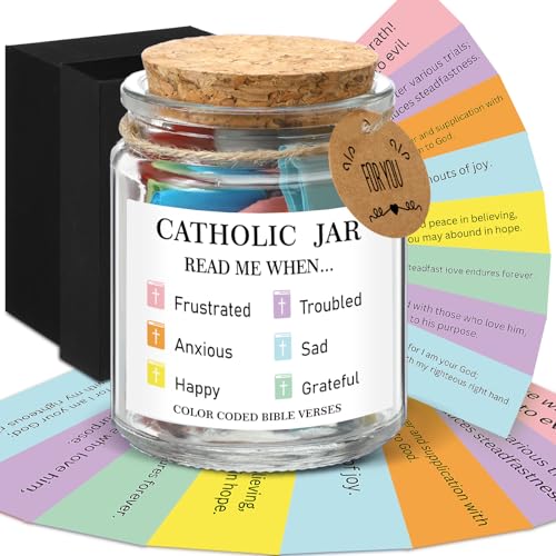 Lunmon Catholic Bible Verse Jar Read Me When Prayer Hope