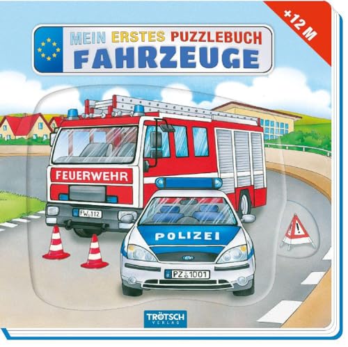 TRÖTSCH - Mein erstes Puzzlebuch 'Fahrzeuge' | Farbenfrohes Kinderbuch mit...