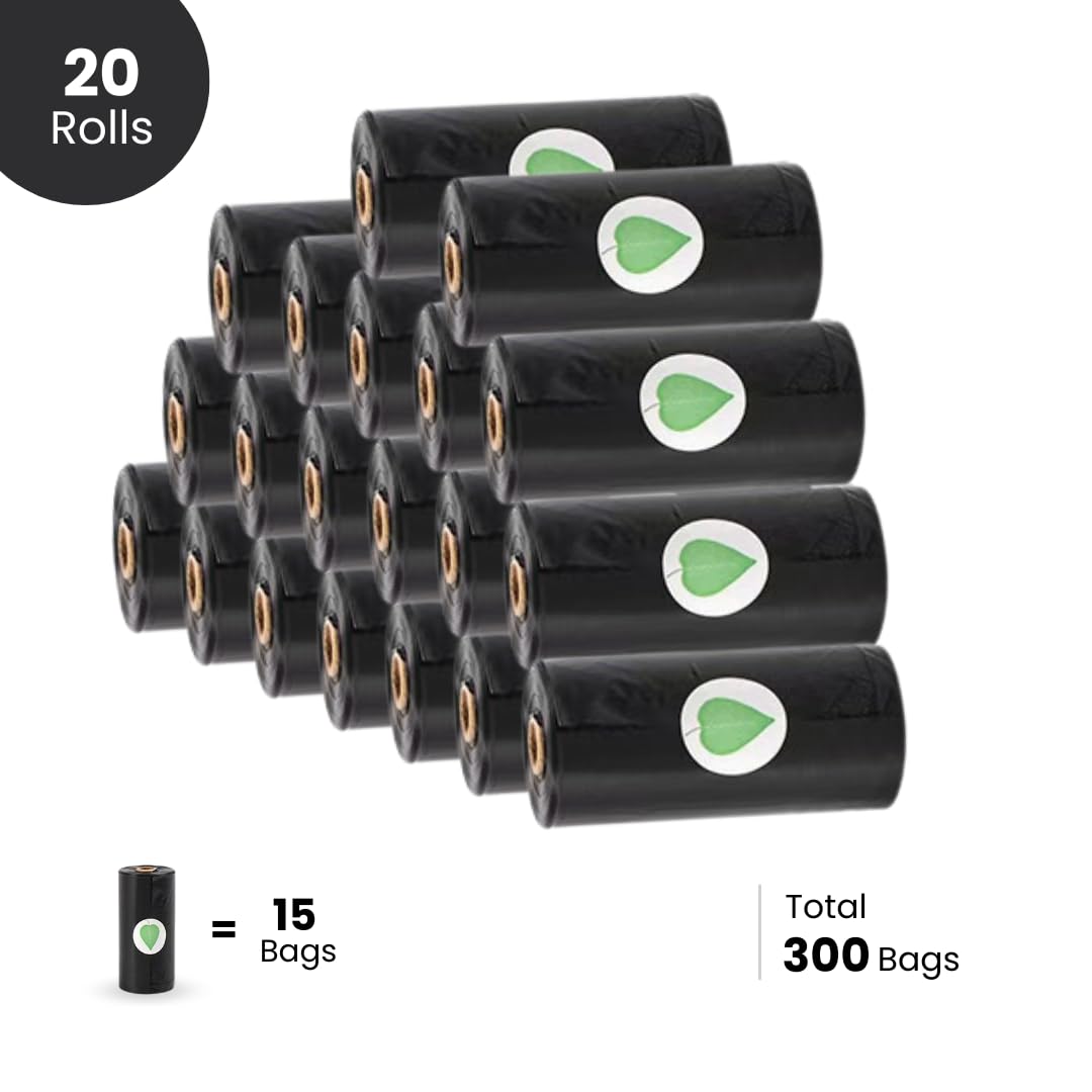 velvet london, Dog Poop Bags Rolls with Dispenser, 300 Poo Bags Dogs, Unscented - Image 2
