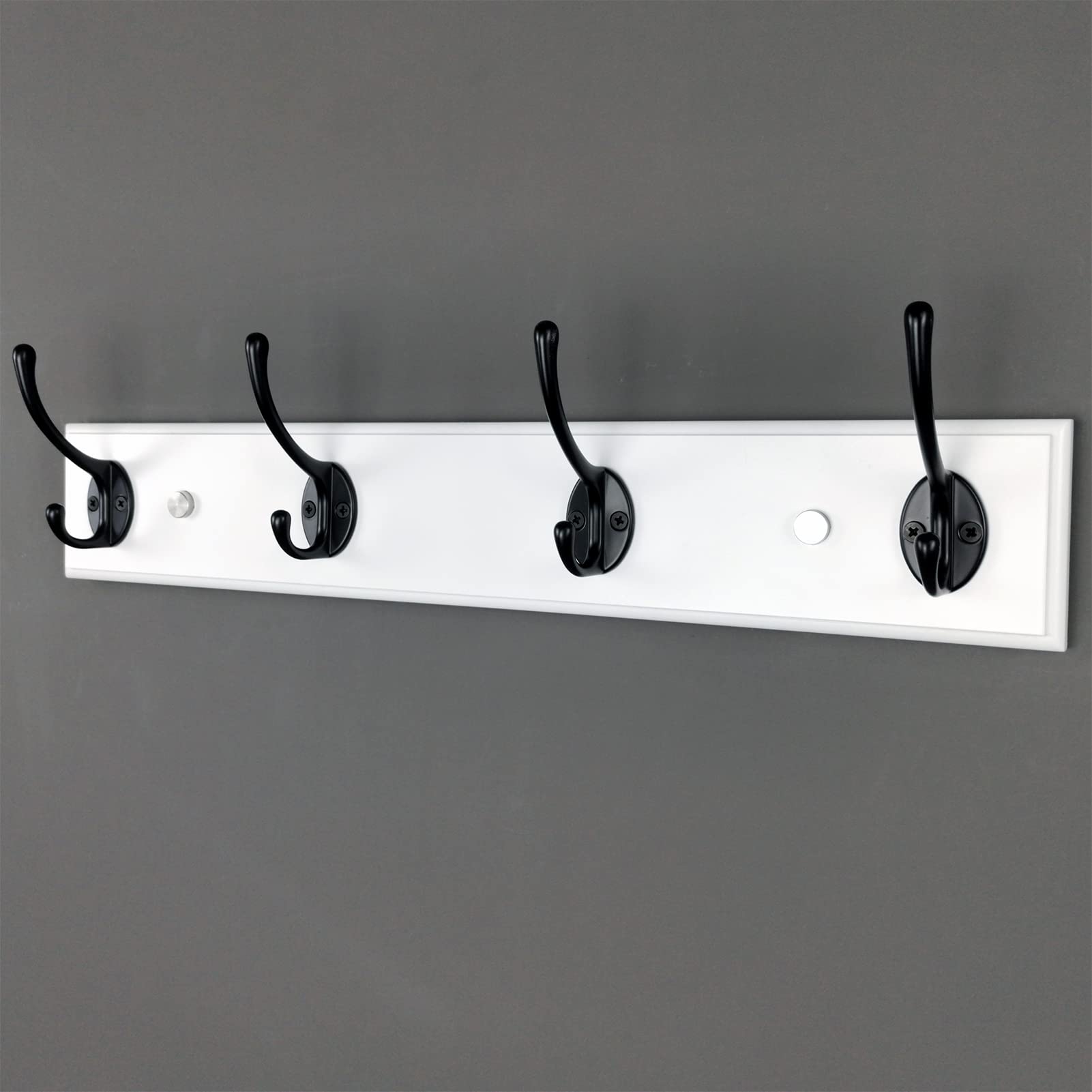 Houten Jas Haak Rack Wandmontage Hanger 4/6/8 Metalen haken, 1 Plank Antieke Sluiting Voor Woonkamer Slaapkamer Badkamer Closet Heavy duty 20kg Kleren Houder