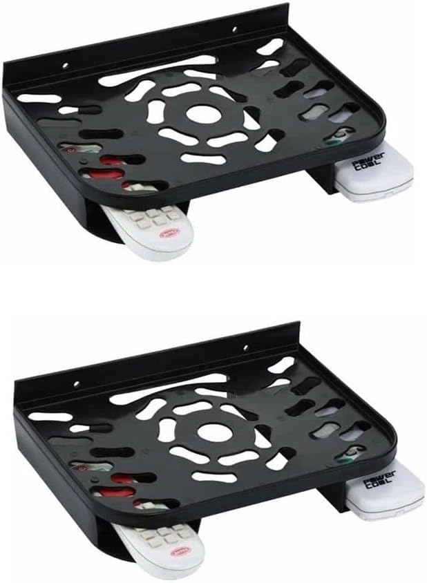 Wall Mount Router Stand Set top Box Stand Setup Box Shelves Remote Holder Plastic Wall Shelf (PACK OF 2)|PRI-P4730