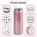 ColorSub 17 oz Sublimation Glitter Tumblers Cans, Stainless Steel Sublimation Blanks Tumblers, Double Wall Insulated Cups Set with Lid, Straw, Gift Box, 6 Pack Pink