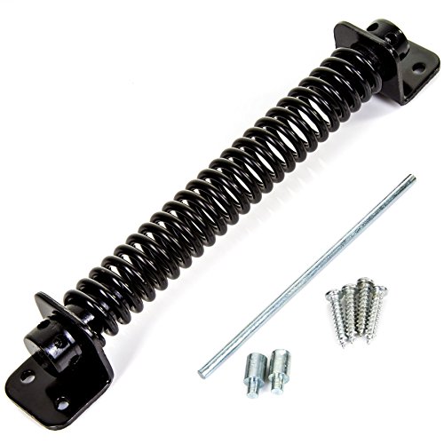 Black Gate/Door Spring Closer - 8" Automatic Strong Adjustable Tension Closer