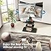 FITUEYES Iron Base Universal Floor TV Stand with Swivel Tilt, TV Mount Stand for 32-75 Inch Screens, Corner TV Stand with Height Adjustable Entertainment Shelves (Black)