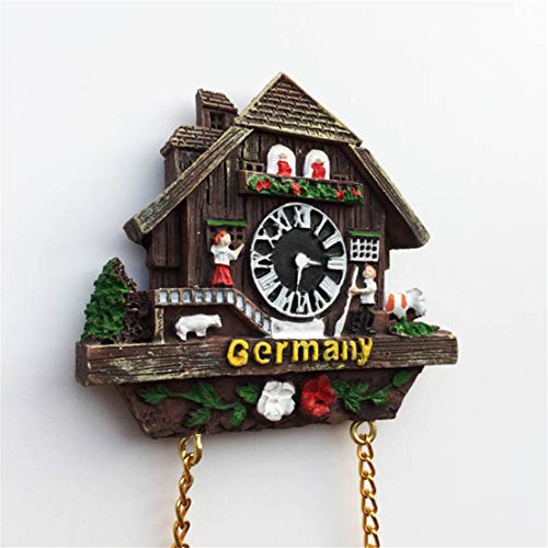 Fridge Magnet Cuckoo Clock Germany 3D Metal Handmade Craft Tourist Travel City Souvenir Collection Letter Refrigerator Sticker #TOP3