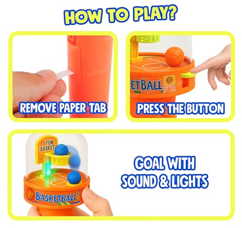 Image of Zest 4 Toyz Mini Finger Basketball Shooting Game Toy for Kids Handheld Mini Basketball Game Indoor Games Toy for Boys & Girls Toy Birthday Gift for Kids - Assorted (Pack of 1)