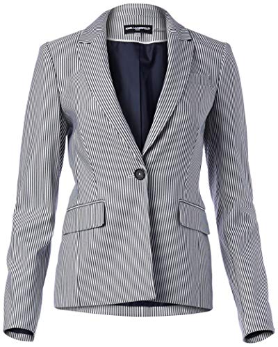 Karl Lagerfeld Paris Women's Pinstripe Blazer, Marine/White, 12