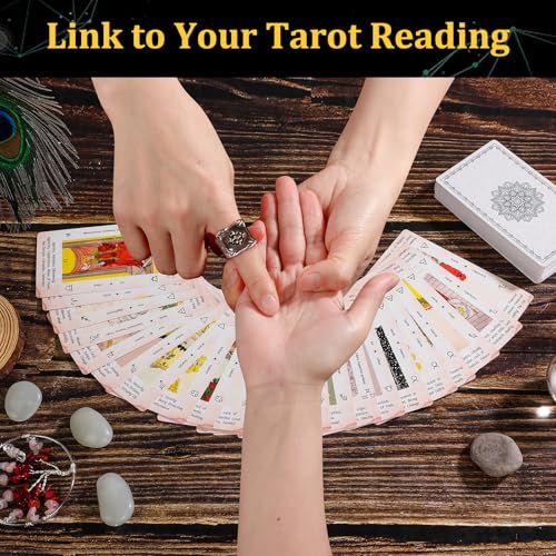 Tarot Cards for Beginners, 78 Original Tarot Deck Card with Guide Book, Durable Tarots Cards with Meaning on Them