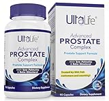ULTALIFE Advanced Saw Palmetto Prostate Supplement for Men with Beta Sitosterol Promotes Urinary Comfort, Sleep Quality & Prostate Health 90 Capsules