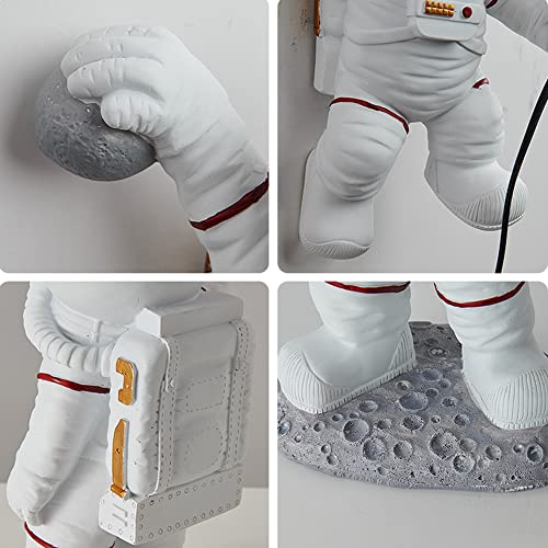 Astronaut Wall Sconce Plug In Wall Light Resin Children's Bedroom Lamp, Cartoon White Wall Mounted Lamps Kids Room Decor Lighting Fixtures For Boy Kids Room Living Room #TOP4