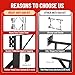 Gate Corner Brace Bracket, Heavy Duty Fence Gate Frame Kit, Adjustable Anti-Sag Kit for Wooden Fence, Deck gate, Driveway, Shed Doors, Corral Gates,