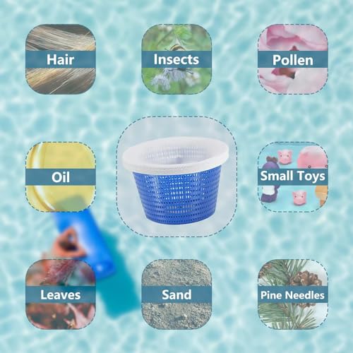 20 Stück Pool Skimmer Socken Filtersocken Sieb Netz Filterstrumpf Poolsocken Socks Skimmernetze Zur Feinfilterung Filter Zubehör Skimmersocke Socke für Filterkorb Skimmerkorb Piscine Wiederverwendbar