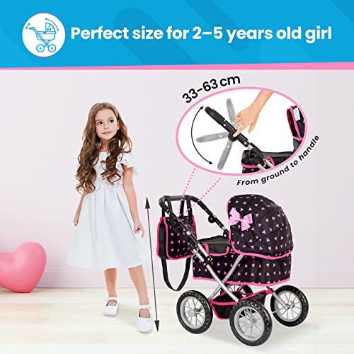 Poussette landau bébé pour poupée Kinderplay jouet ajustable - 3