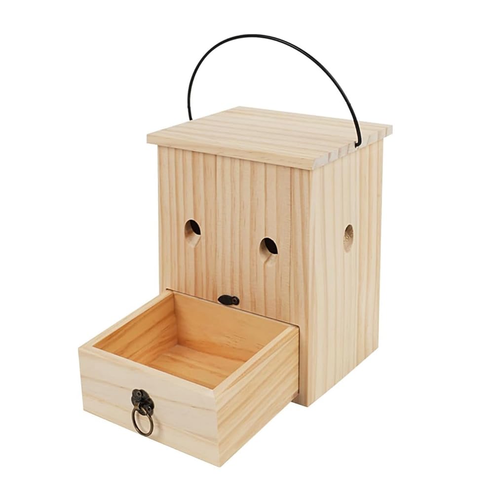 Hndhbfgrt , Weather-, Eco-Friendly Wooden Carpenter Bee Traps for Outdoor Use-Wasp Trap for Outside