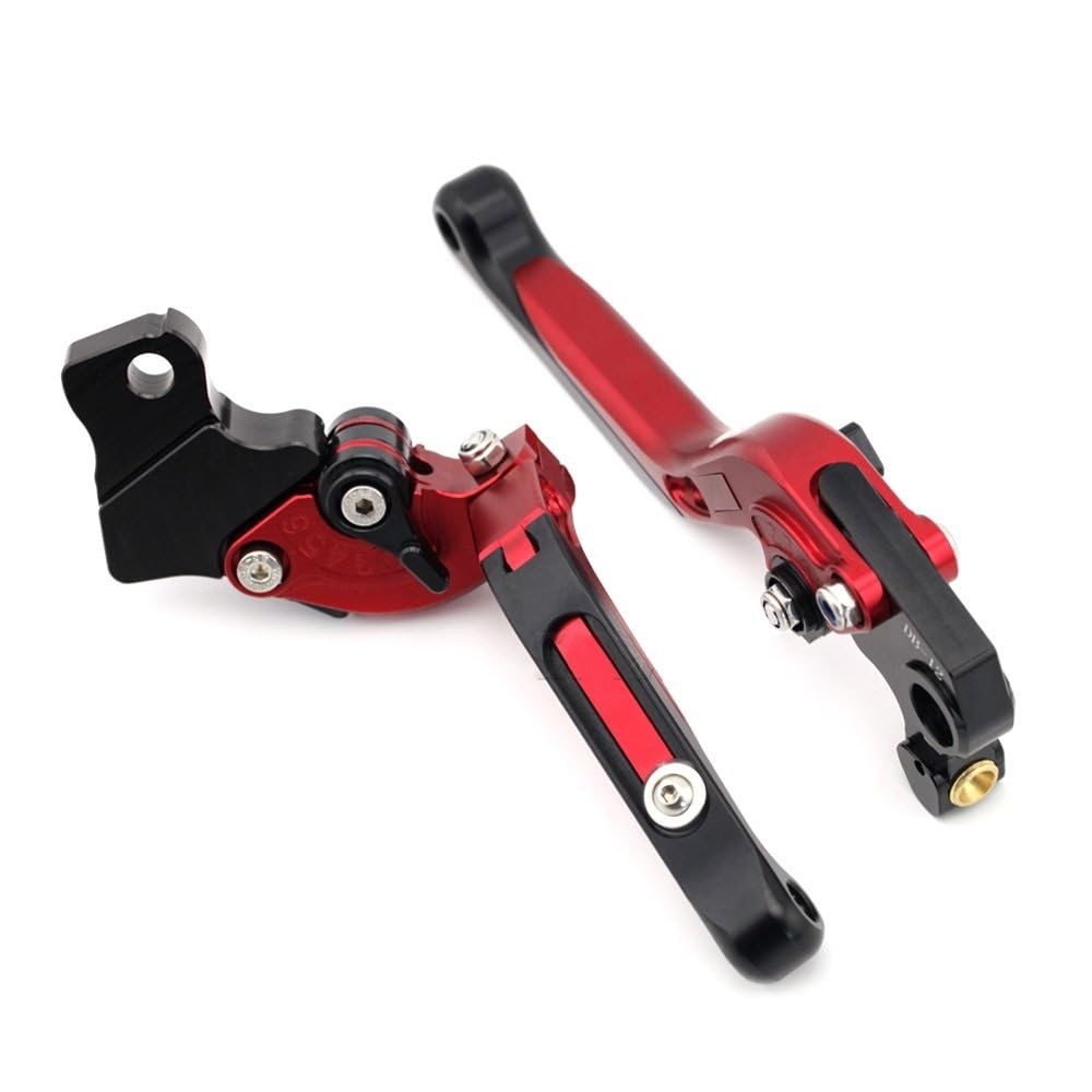 Palancas Embrague Freno Plegables Ajustables Motocicleta Para DUCATI Para MONSTER 797 821 Para Hypermotard 820 939 Para Multistrada 950 Moto Embrague Maneta Freno (Color : Rojo)