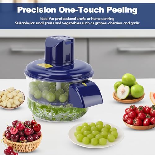 Image of DOCAT Automatic Electric Potato & Vegetable Peeler | Rechargeable Fruit Peeler Machine with 5 Stainless Steel Blades | Cordless Kitchen Peeler for Garlic, Grapes & Tomato