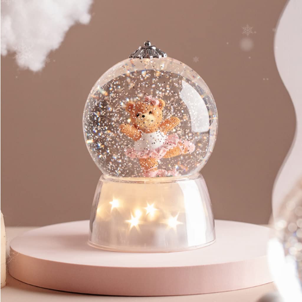 DFHEsdfD Musical jewellery box, Dreamy Starlight Snowflake Crystal Ball Music Box Girls' Day Valentine's Best Gift