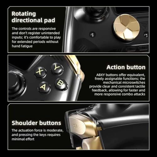 Image of Doriteney RG G01 Wireless Gaming Controller with Heart Rate Monitor & Display, Hall Effect Triggers, Programmable Back Buttons for PC, Switch, Steam, Android, iOS - 2.4G /Bluetooth /Wired Black