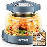 Nuwave Oven Pro Plus Air Fryer, Infra-Red Countertop, 2025 Advanced Convection, No Defrosting or Preheating, Cook Fresh or Frozen, Durable Power Dome, 100 Presets & 50 Memory, PFAS Free, Cozy Blue