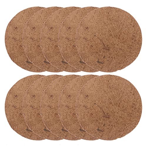 balacoo Natural Pigeon Egg Pads- 10Pcs Fiber Substrate Bird Nest, Bird Nest Mats Nest Pads, Racing Pigeon Breeding Eggs Mat for Finch Chicken Bird Nesting Materials