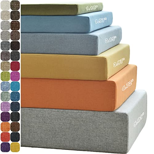 Custom Bench Cushion, Window Seat Cushions Indoor, Bench Cushions for Indoor Furniture,Non-Slip Bench Pads,75D Thickened Foam Bench Cushion for Indoor Bay Window Outdoor Garden Patio Cushion