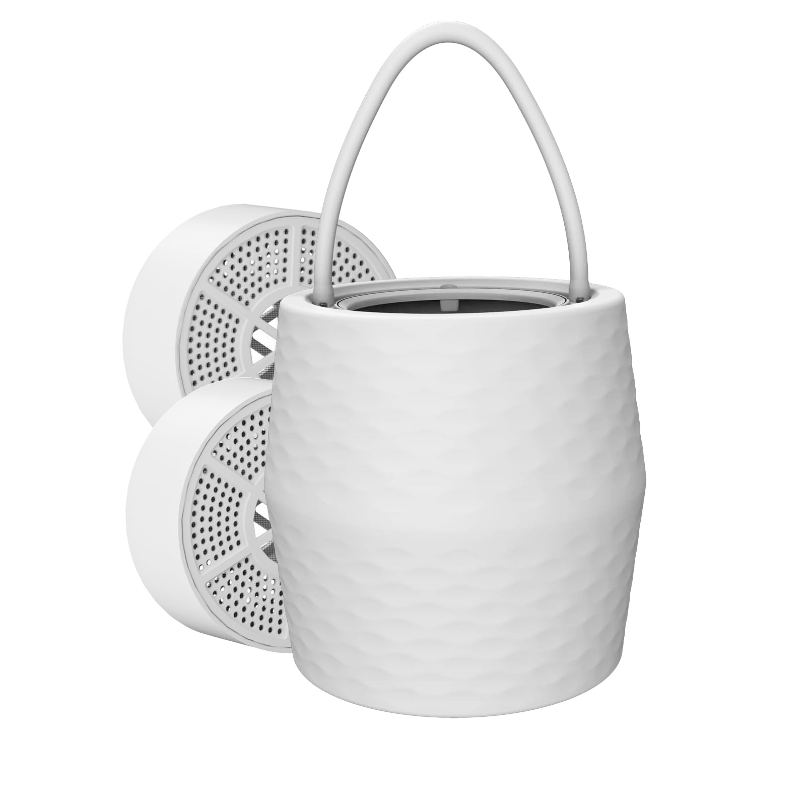 FEELSO Bath Filter with 2 Filter Cartridges Removes Chlorine, 10 Stages Bath Tap Water Filter, BPA Free and Removes Chlorine, Shower Filter for Healthier Skin Hair White-Ripples