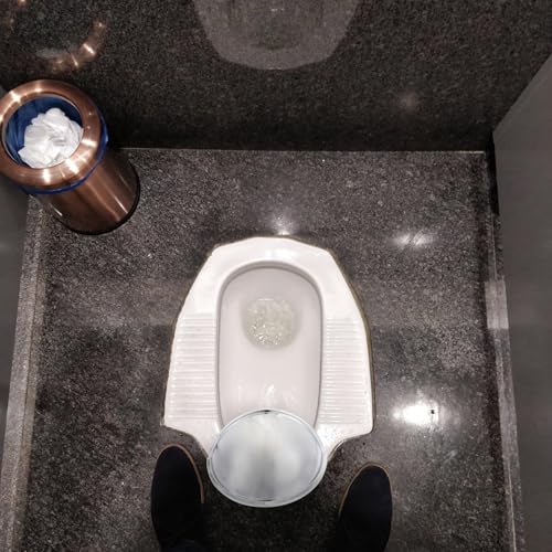 Deflector de inodoro para bano publico en abs plata duradero 4