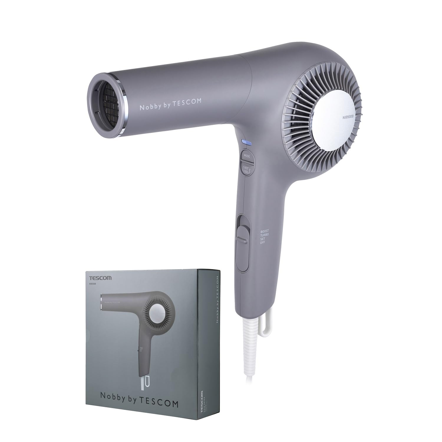 TESCOM Nobby NIB500B ヘアドライヤー　スモーキーグレー テスコム Nobby ドライヤー 大風量 スモーキーグレー NIB500B-H