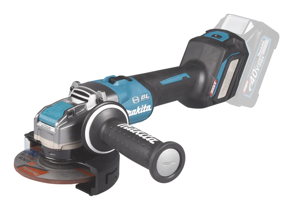 Makita GA041GZ - Amoladora angular sin escobillas de iones de litio XGT de 40 V, 125 mm, baterías y cargadores no incluidos