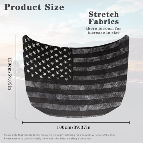 Image of Car Hood Vent Cover,A Weather-Resistant Windshield Snow Cover with Sandy American Flag Design for Trucks,Cars,SUVs,or Vans