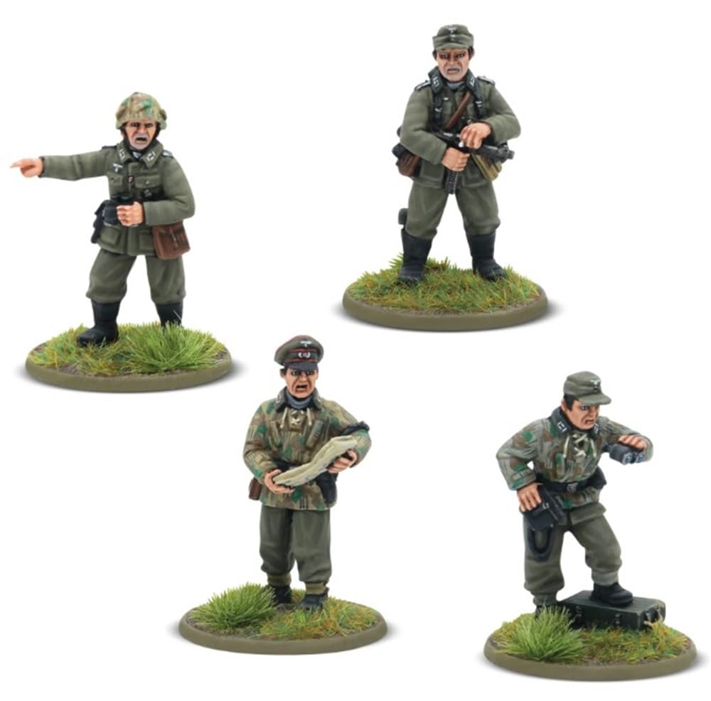 Warlord Games: Comando Veterano Tedesco HQ In Resina 28mm Per Bolt Action - 4 Miniature - 2