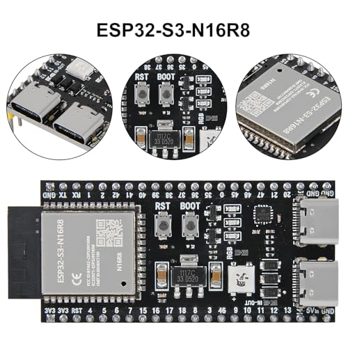 Image of 10Pcs ESP32 ESP32 S3 Development Board Type-C WiFi+Bluetooth Internet of Things Dual Type-C Core Board ESP32-S3-DevKit N16R8 Development Board ESP32-S3 Module
