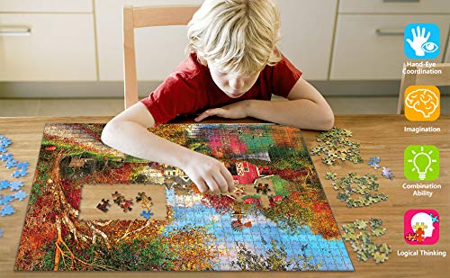 Blppldyci Jigsaw Puzzles 1000 Pieces for Adults,Puzzles for Kids 1000 Piece,Autumn Cottage Challenging Game Gift Toys for Adults Kids Teens Family Puzzles