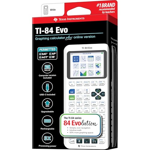 TI-84 Evo Graphing Calculator Texas Instruments, White - image 5