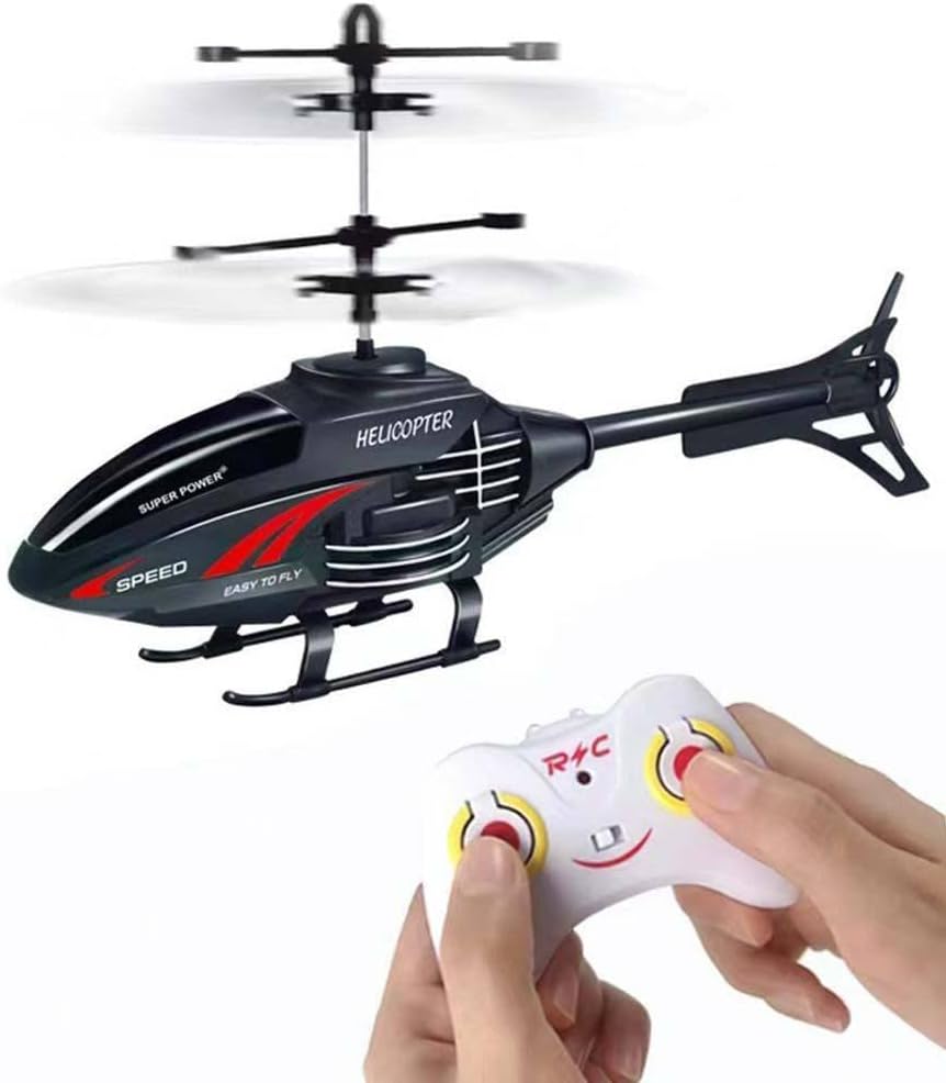Infrared Rechargeable Remote-Control Helicopter with LED Lights, Fun and Interactive Toy for Kids, Easy to Fly, Durable and Sturdy Built, Long-Lasting Joy