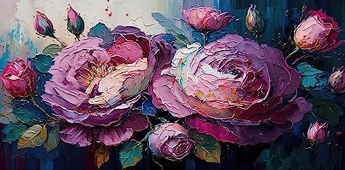Impression sur toile de qualité supérieure fleurs rouges pour grand mur - 2