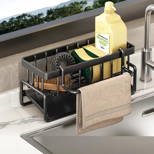 Kitchen Sink Caddy Organiser, Sponge Holder for Kitchen Sink with...