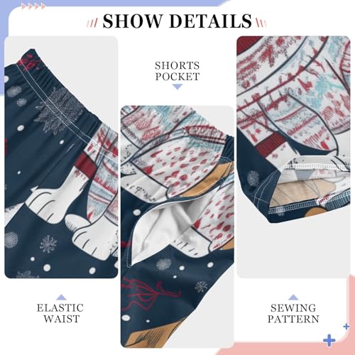 ZZXXB Winter Beagles Pattern Boys Long Pants Soft Trousers Elastic Waist Kids Lounge Bottoms with Pockets S-XL4