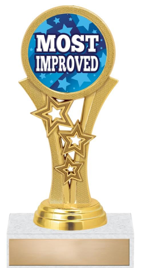 Crown Awards Most Improved Trophies, 5 1/2" Starbeam Most Improved Trophy, Engraving Included