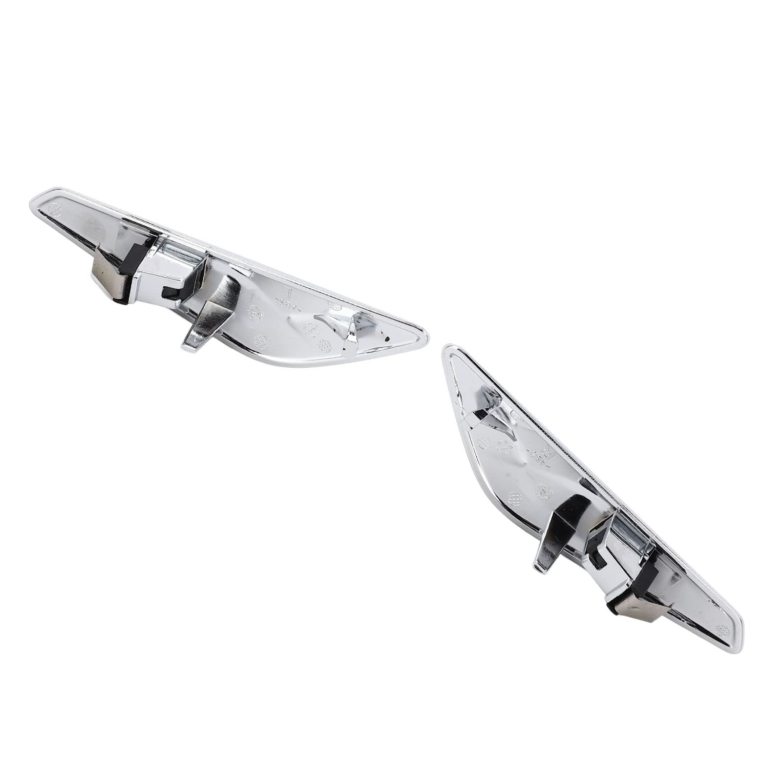 KIMISS Side Chrome Trim Finisher Marker, 2PCS Front Chrome Finisher 51117338569 Remplacement pour X3 X4 F25 F26 2013‑2017