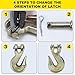 G70 5/16 Chain Hook Heavy Duty Clevis Grab Hook for 5/16 Inch Grade 70 Chain - for Trailer Truck Transport Yellow Chromate Finish (4Pack)