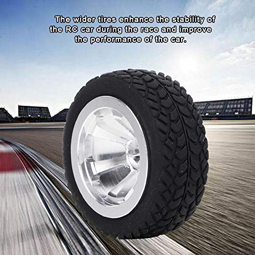 Pneu de carro RC, pneu de roda de carro RC, pneu de borracha, cubo da roda de alumínio, modelo de ca