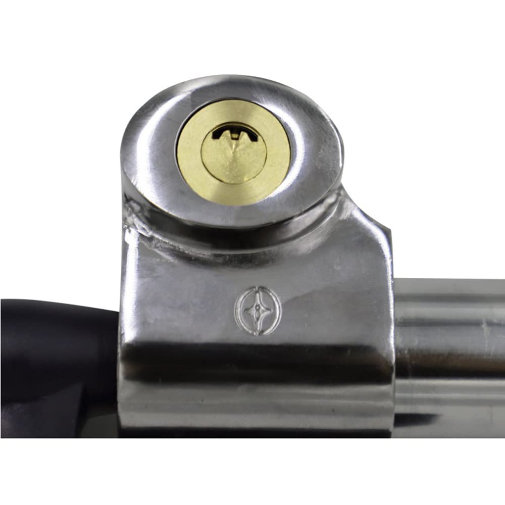 Riloer Universal Steering Wheel Brake Lock, for Car Truck SUV Van Security, Anti-Theft Retractable Double Hook Car Clutch Pedal Lock