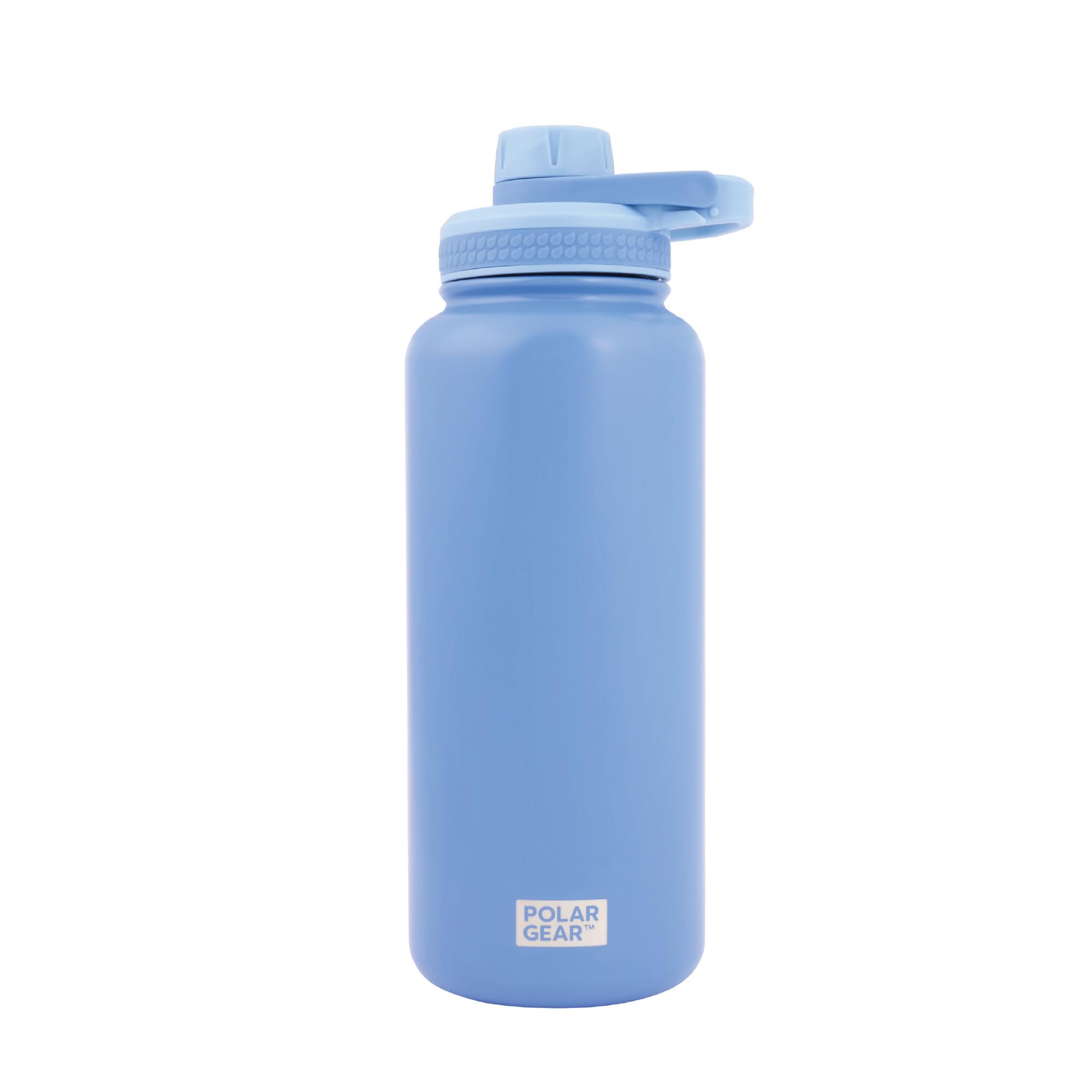 Polar Gear Stainless Steel Water Bottle 1L - Double Wall Vacuum Insulated Water Bottles with Dust Cover Screw Cap, Leakproof Metal Water Bottle, BPA Free Drinking Bottle with Carry Handle (Blue) โ image 1