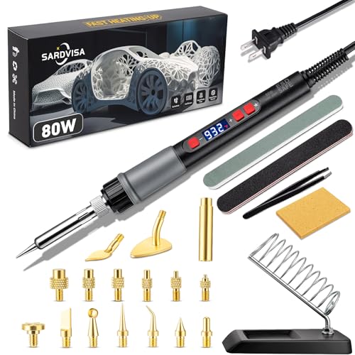 SARDVISA 22-in-1 3D Printer Tool Kit with 80W LCD Soldering Iron